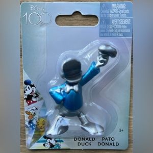 Disney 100 Anniversary Donald Duck Metallic 2” Mini Figure Cake Topper NIP